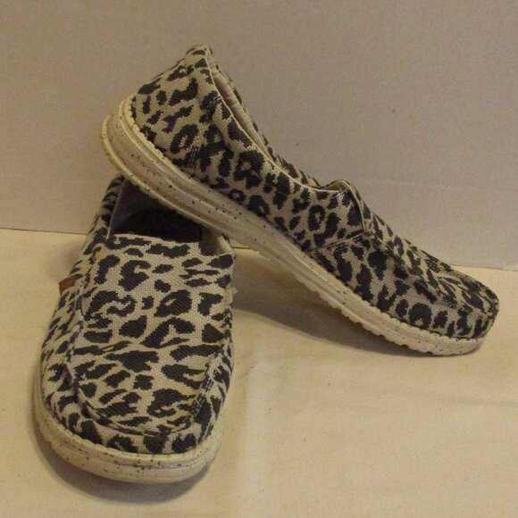 Hey Dude Men Size 10 Brown Cream White Slide On Shoes - Picture 1 of 12